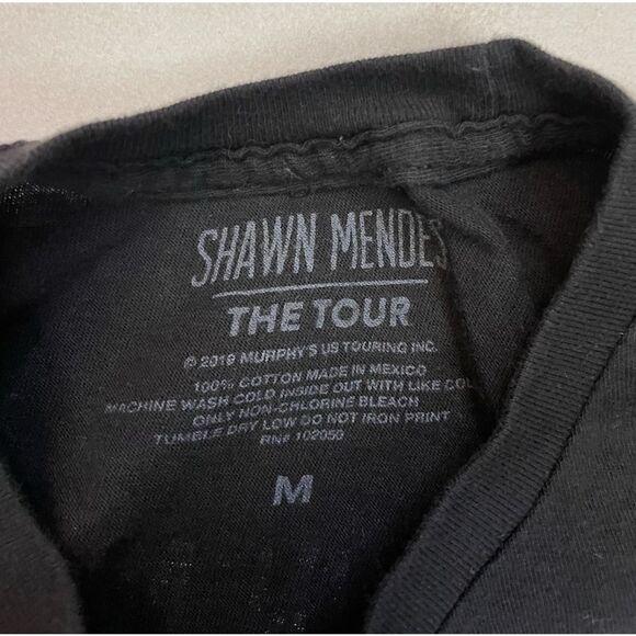 Shawn Mendes The Tour Flower Logo Graphic T-shirt Women Medium Black Music - Picture 4 of 5
